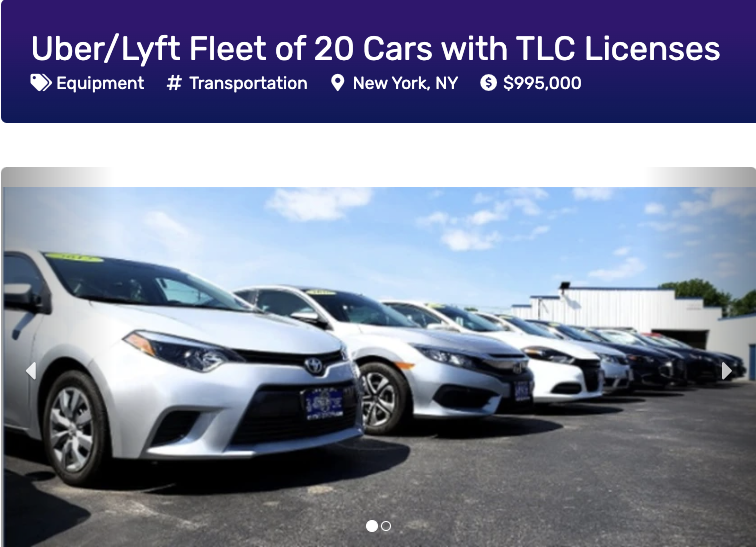 Uber/Lyft Fleet of 20 Cars with TLC Licenses 1 CORP